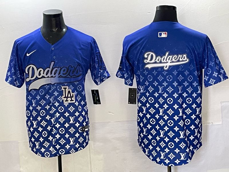 Men Los Angeles Dodgers Blank Blue Nike 2025 MLB jersey 09->houston astros->MLB Jersey